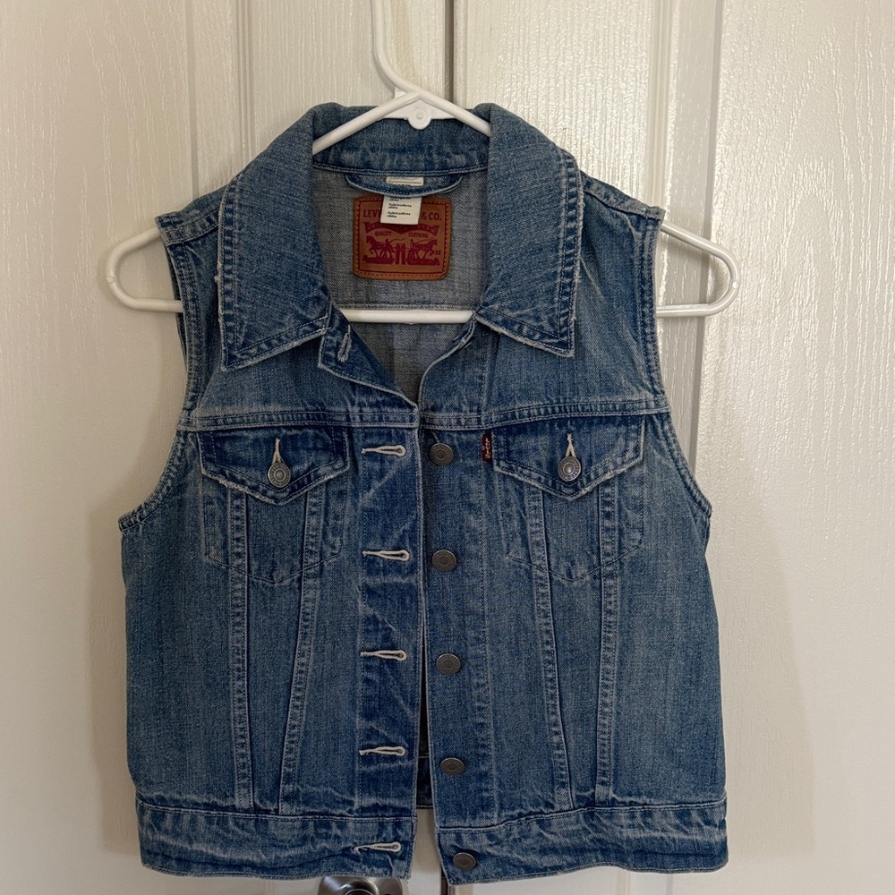 Levi's Blue Denim Trucker Vest
